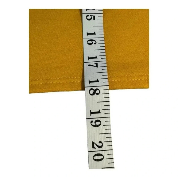 NEW Allysse Women’s Large Mustard Cropped‎ Hoodie Beaded Drawstrings Size Large - Picture 6 of 6